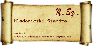 Mladoniczki Szandra névjegykártya